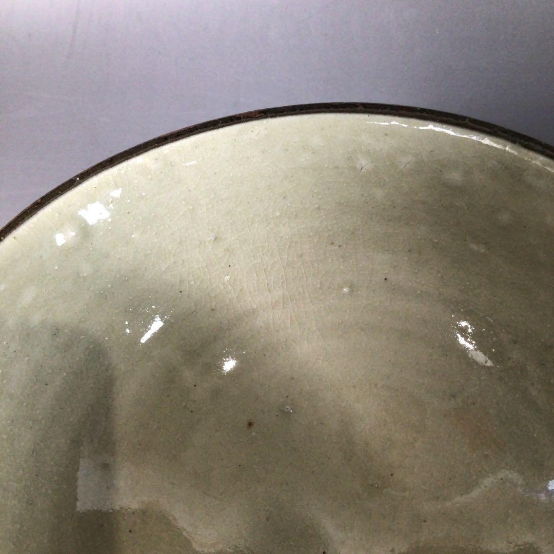 Ｓ１１５　茶碗　『琉球焼』『小橋川仁王造』『赤絵茶碗』　抹茶碗　共箱　茶道具