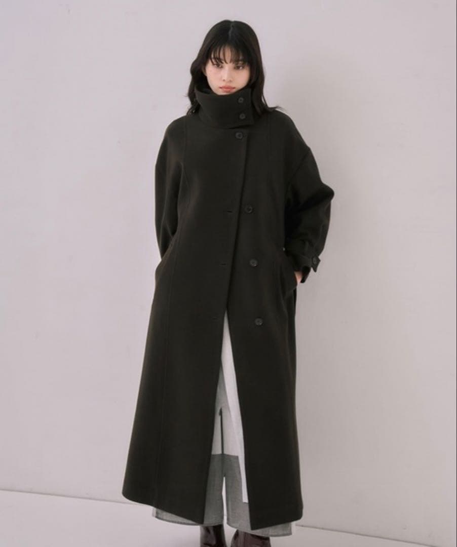 UNITED TOKYO スタンドカラーロングコート　BROWN SIZE2