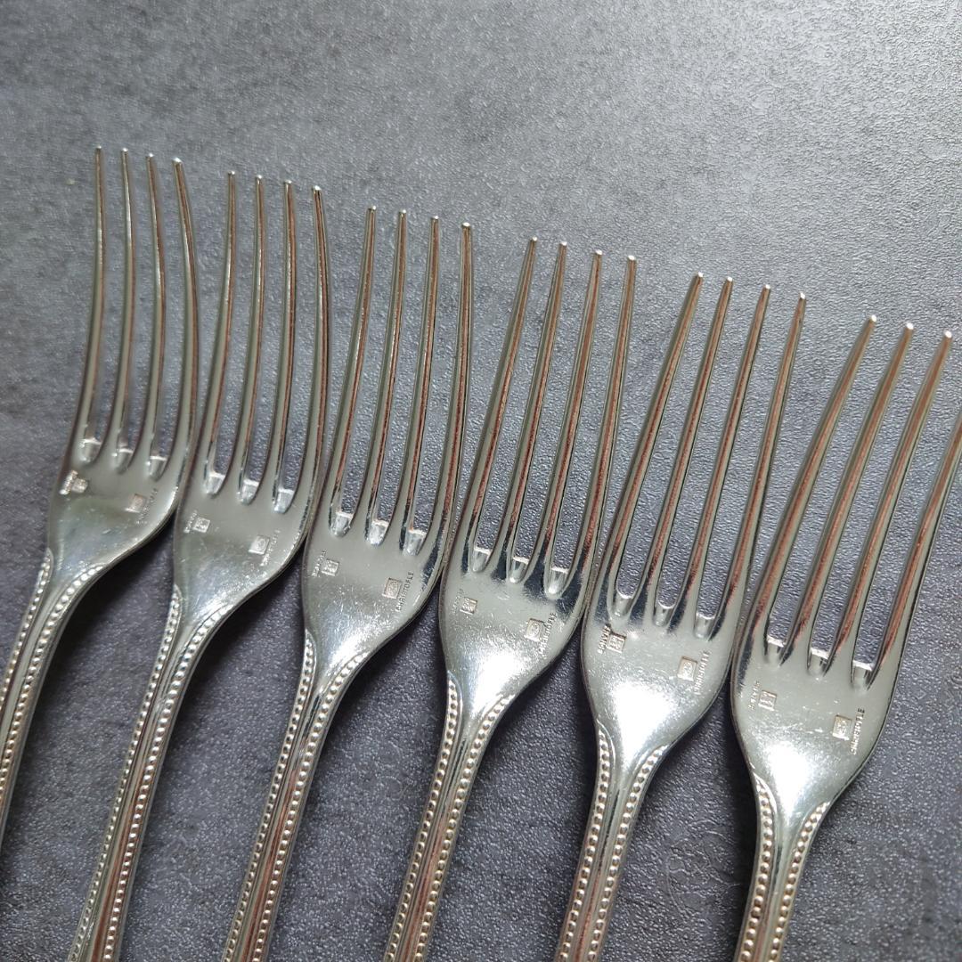 希少 クリストフル パール デザートフォーク 6点