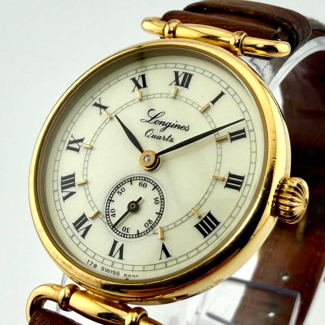 【極希少/新品電池/稼働】ロンジン チャールストン 腕時計 スモセコ ローマン