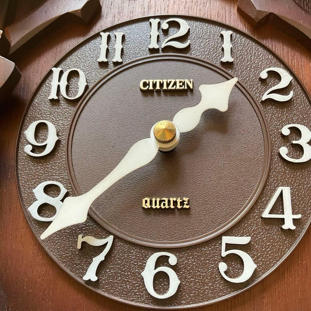 シチズン　鳩時計　木製cuckoo時計 鳥の装飾付き 昭和レトロ　カッコー時計