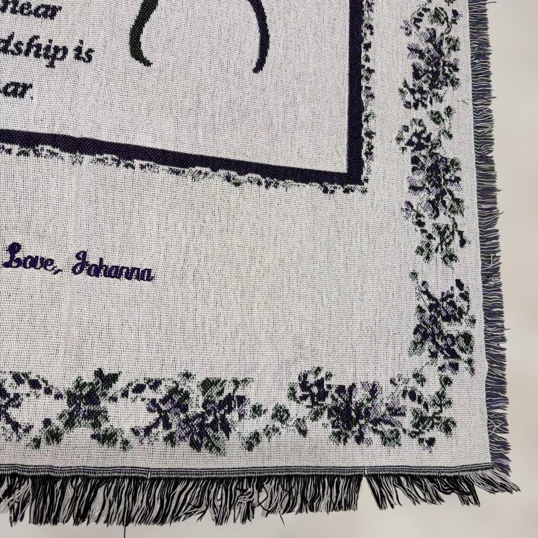 花　猫　マルチカバー　ソファカバー　ヴィンテージラグ　190x130