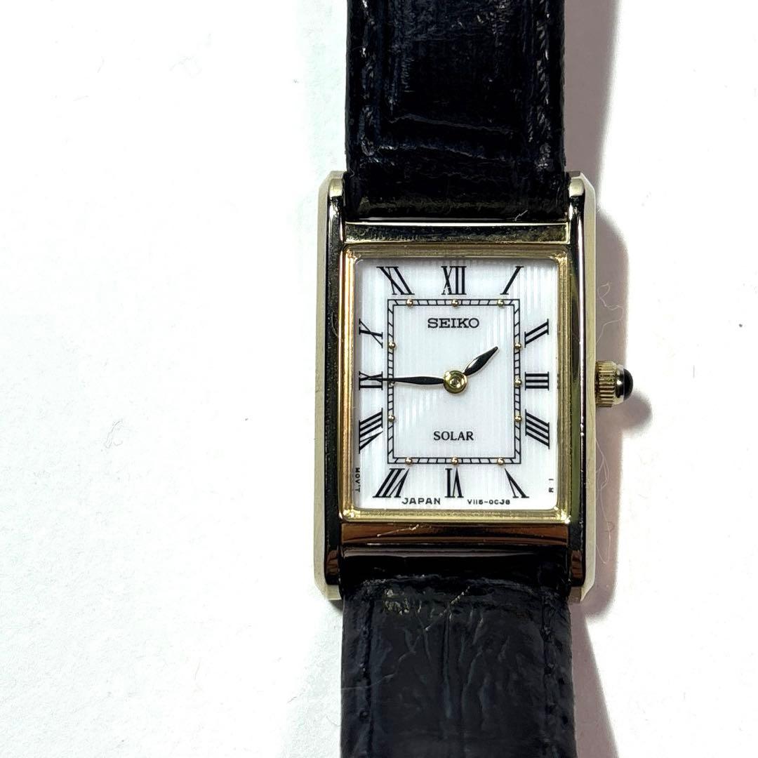 SEIKO セイコー ソーラー レディース腕時計 V115-0BD0