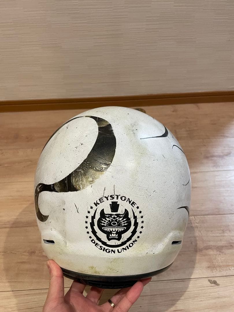 アライ　ラパイドネオ　白色　Mサイズ　ビンテージ　ヤレ　エイジング　カスタム塗装