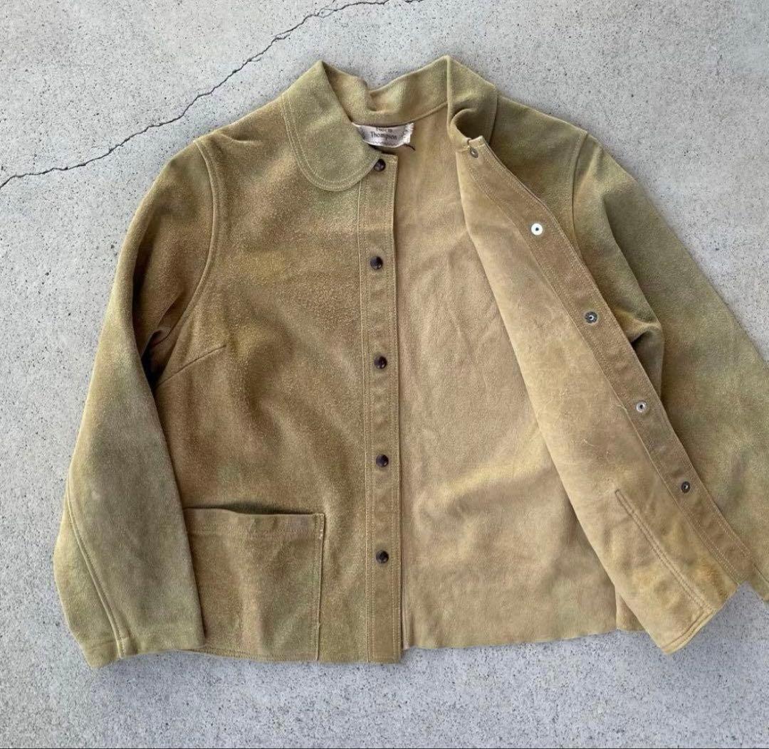 珍品◎NORM THOMPSONヴィンテージ60sスエードレザージャケット黄色