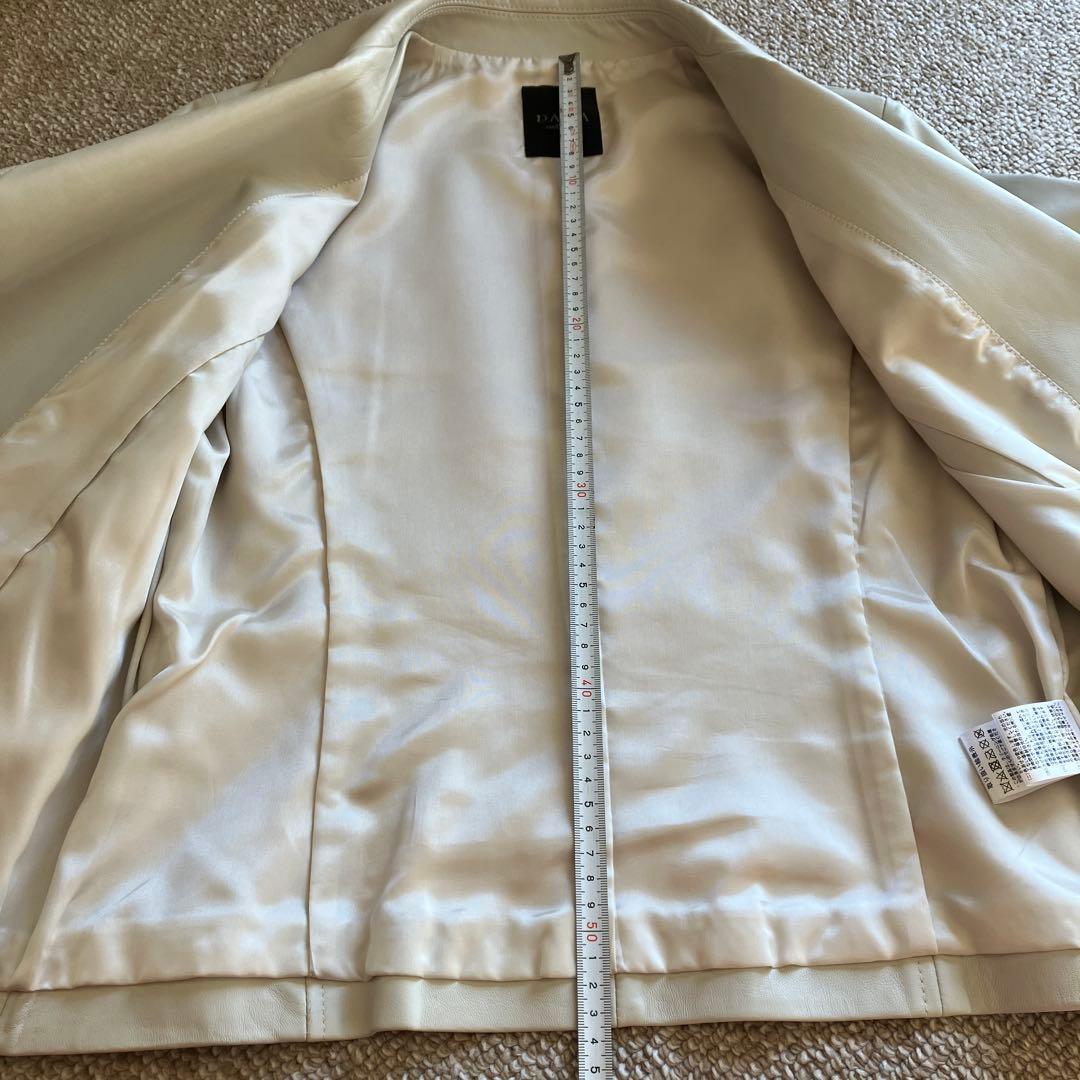DAMA collection ライダースジャケット ライトベージュ　羊革
