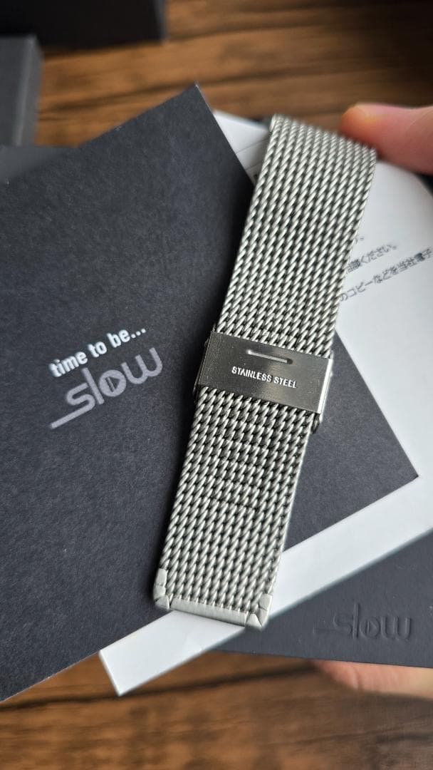 Slow Jo 01 スイス製 オールシルバー 腕時計 レア 美 品 箱付き