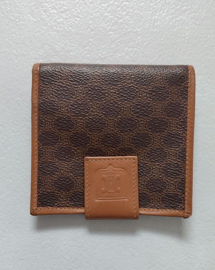 セリーヌ マカダム柄 2つ折り財布