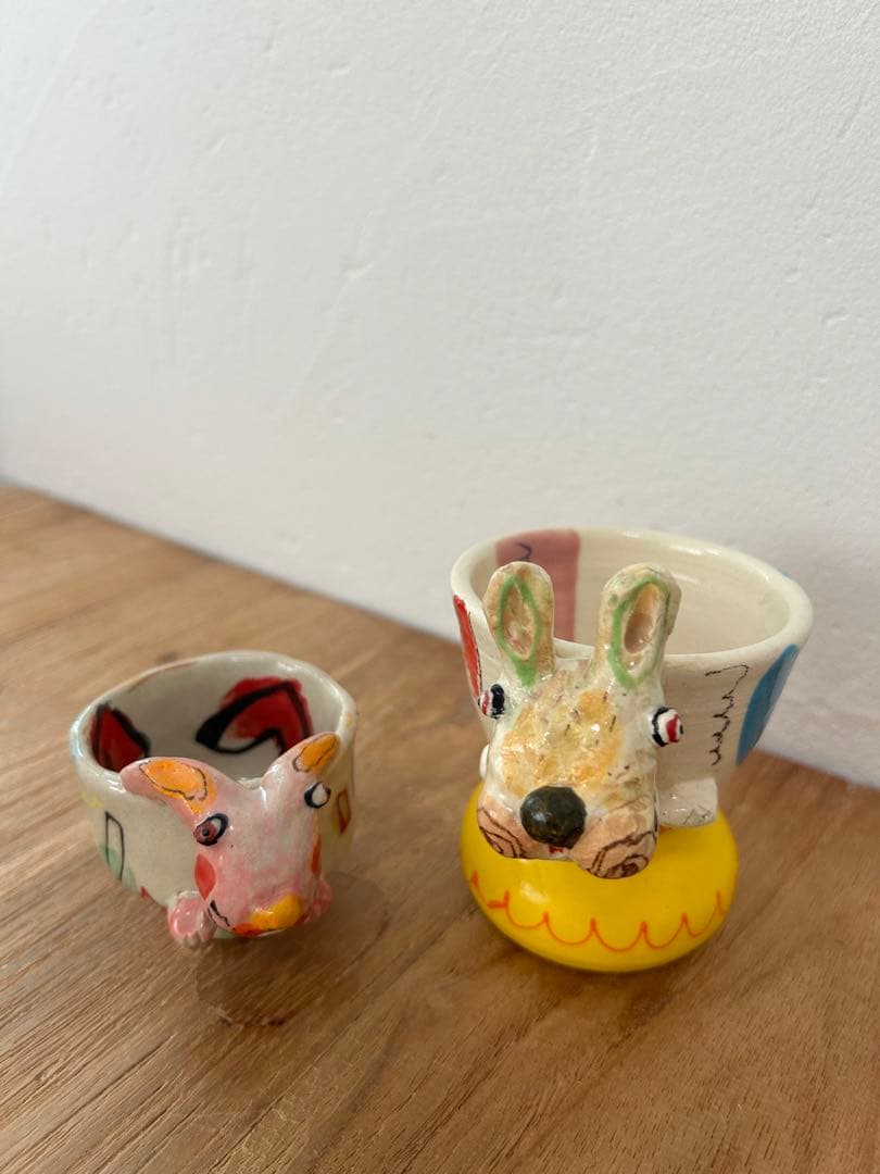 未使用　KATURA さん　動物カップ　うさぎ　２点