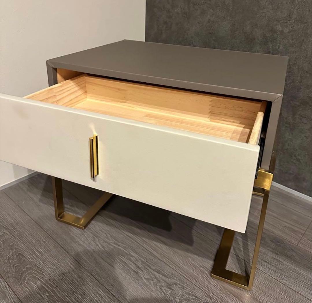 モダン グレー サイドテーブル