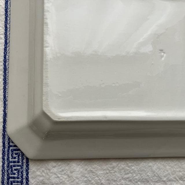 レア◆美品リュネヴィルオクトゴナルレクタングル皿＃ショワジールロワレリーフジアン