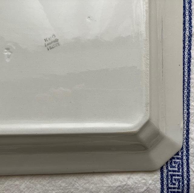 レア◆美品リュネヴィルオクトゴナルレクタングル皿＃ショワジールロワレリーフジアン