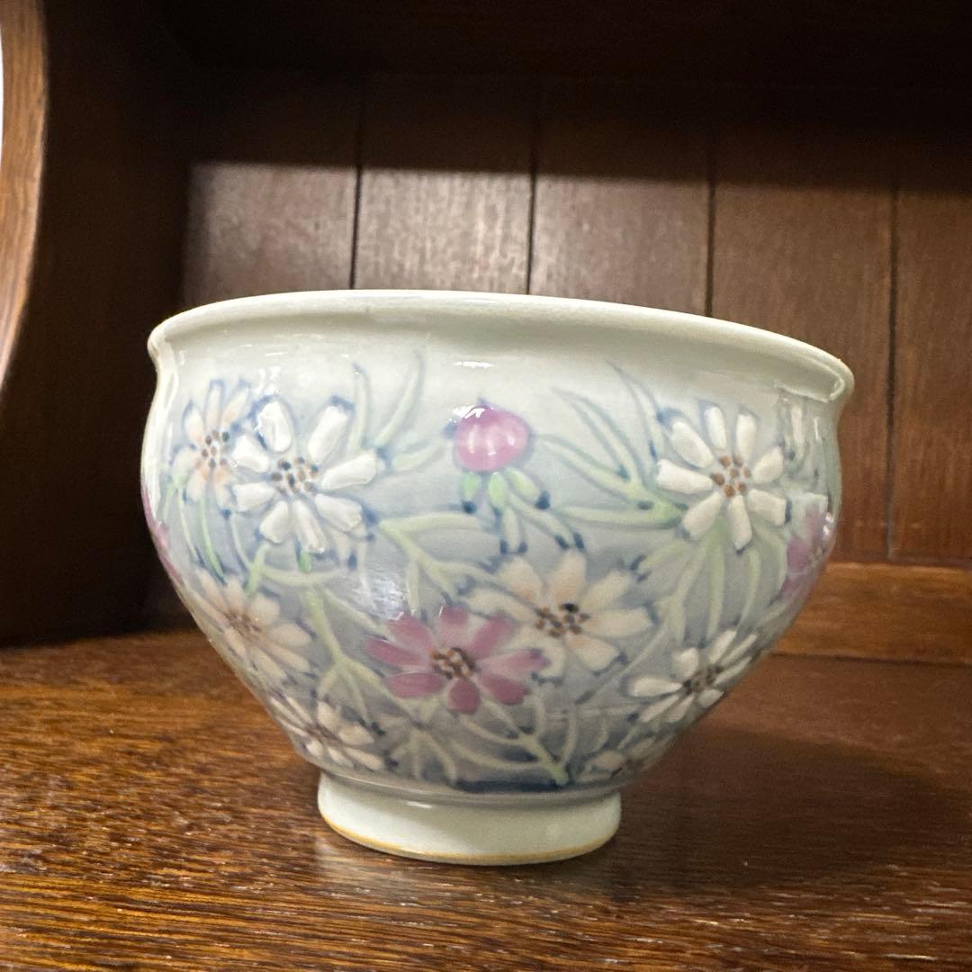 佐藤走波、六代、染錦、秋桜文、二客