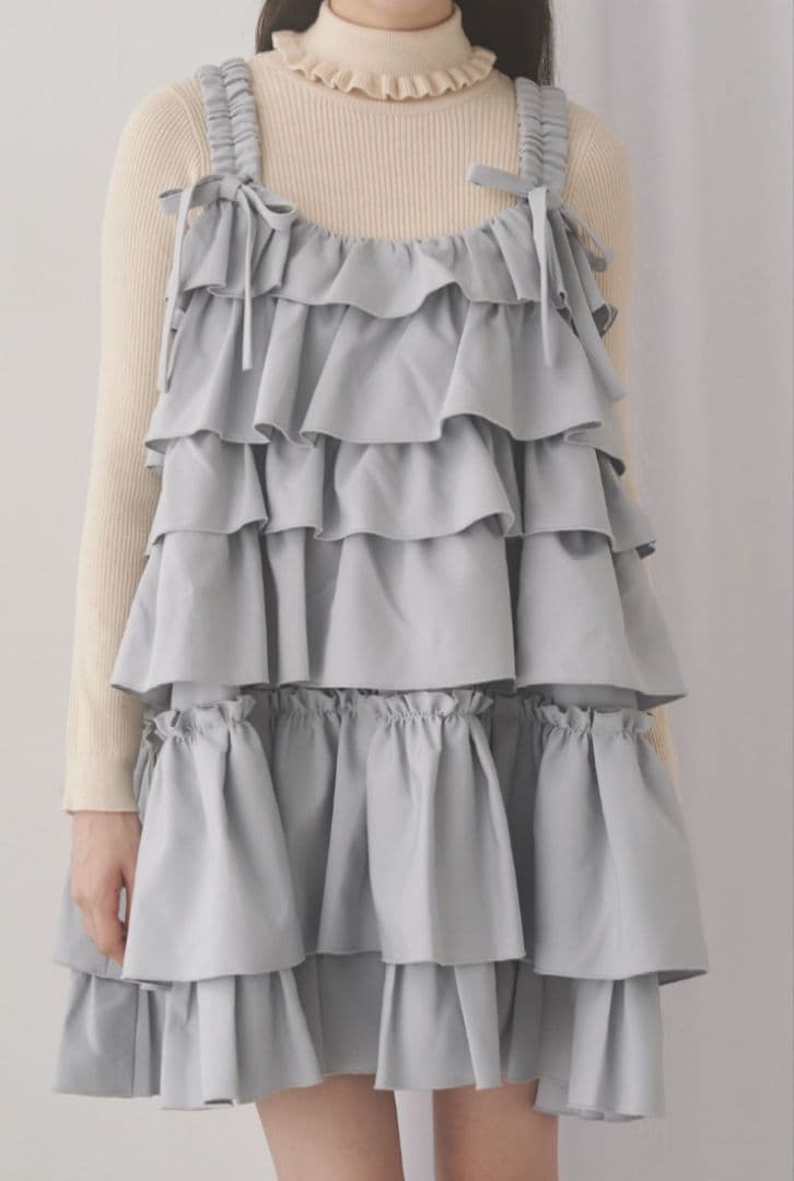 merryjennyホイップクリームミニワンピース アイスブルー