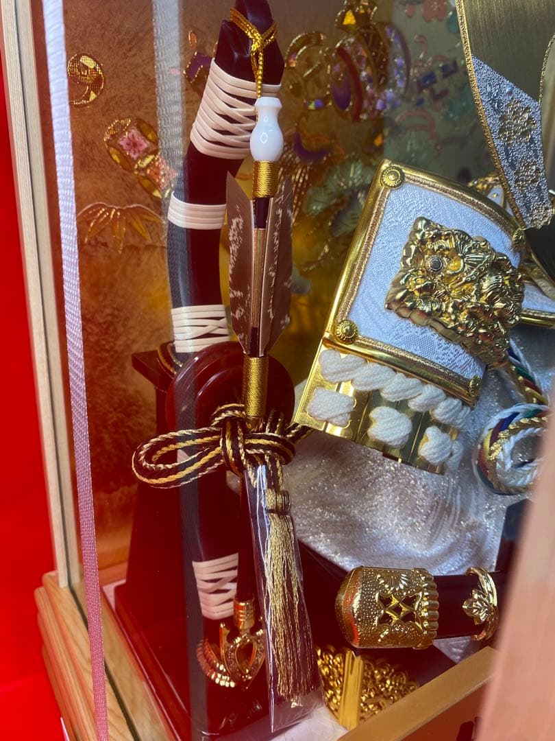 東京久月　五月人形　兜飾り　白木アクリルケース入