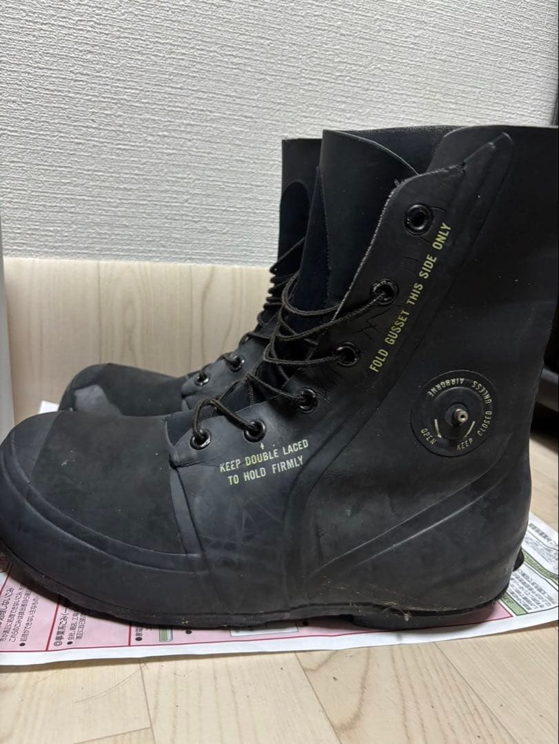 柔*人様 ラバーハイカットブーツ　米軍ミッキーブーツ　バニーブーツ　12R 未使