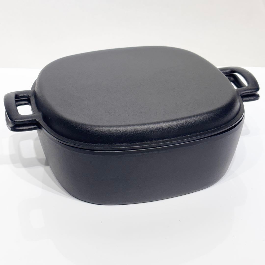 新品・未使用品！岩鋳 Iwachu 両手万能鍋 黒焼付 IH対応 南部鉄器