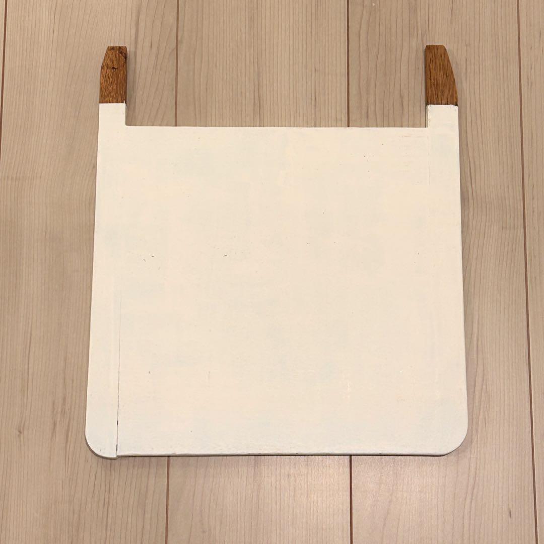 アンティーク　ホワイト サイドテーブル 引き出し付き