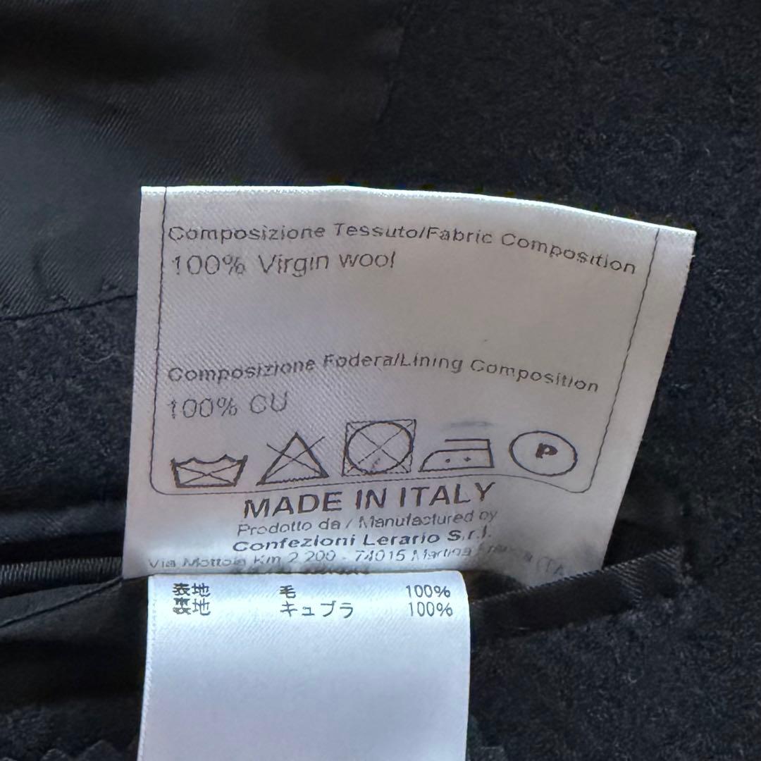<美品>TAGLIATORE 新ロゴ ネイビー ウール チェスターコート 48