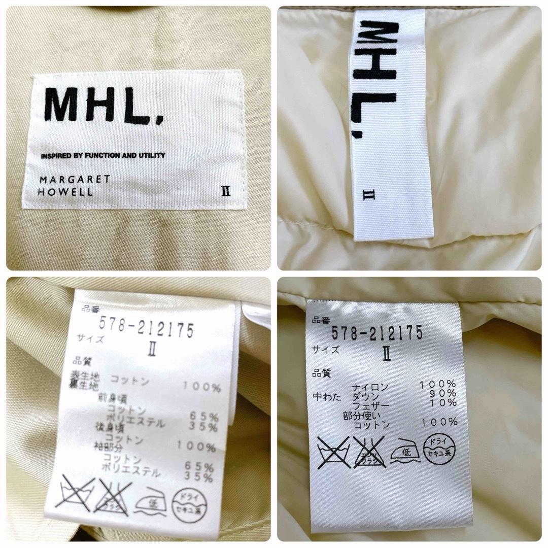 美品 MHL. マーガレットハウエル インナーダウン付 ステンカラーコート M