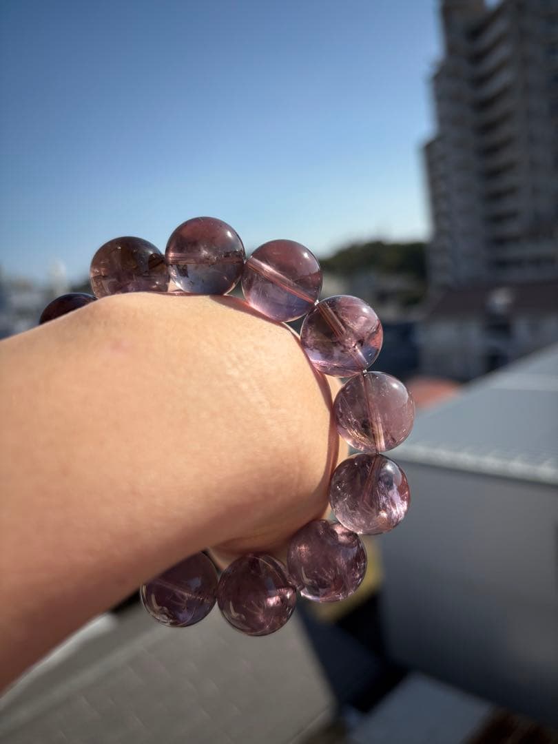Y sh様　♡初入荷♡大玉　アメジストスモーキークォーツ　ブレスレット