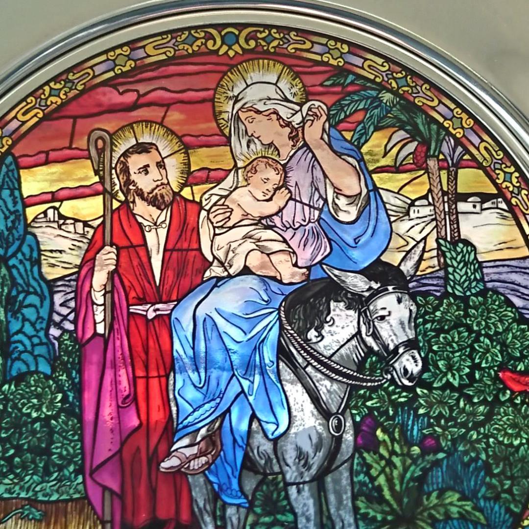 クリスマス ステンドグラスFlight into Egyptグラスマスターズ社