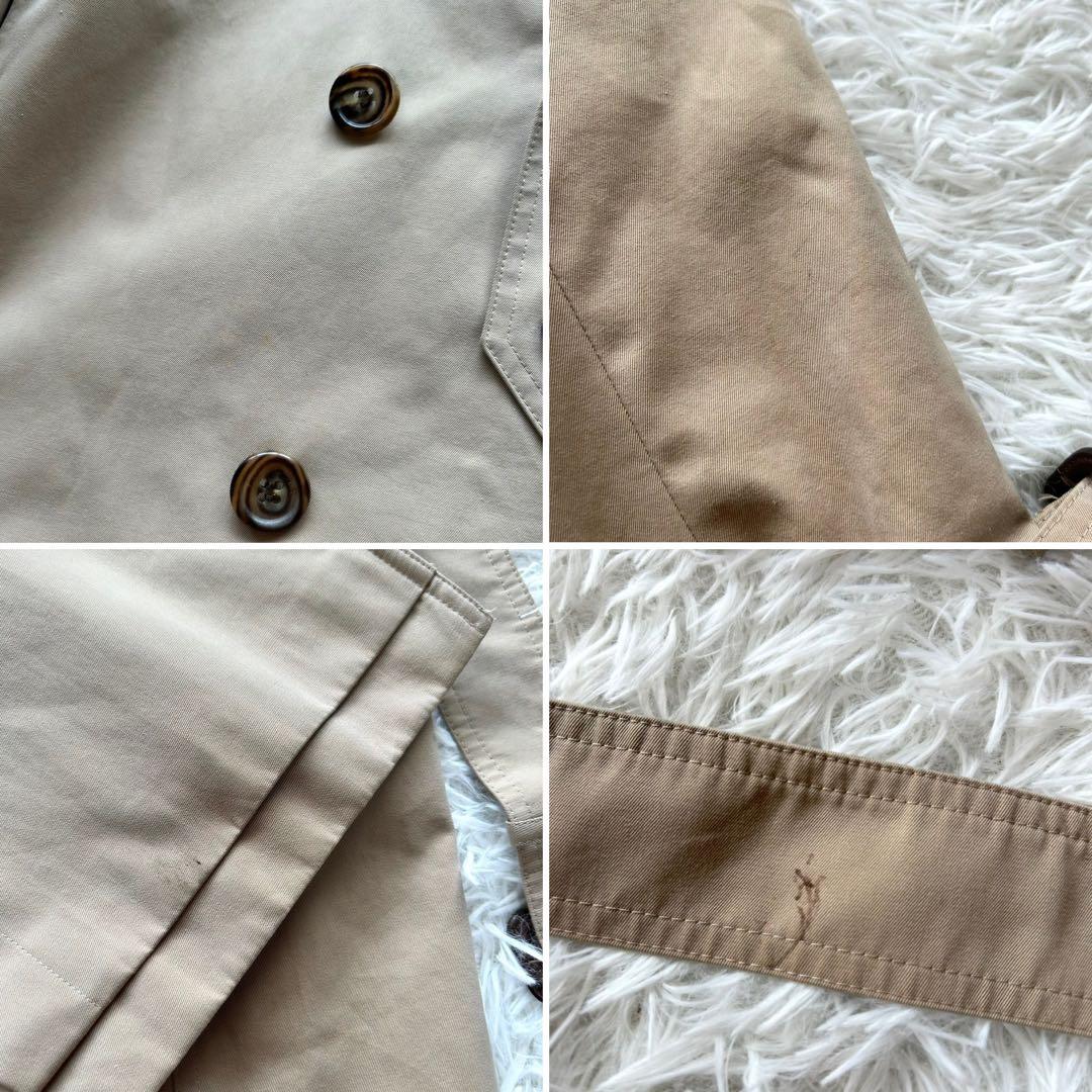 希少46サイズ　バーバリーロンドン　トレンチコート　メガチェック　ハニーベージュ