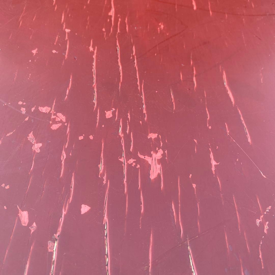 丸座卓　円卓　ちゃぶ台　75cm　朱色　中国美術