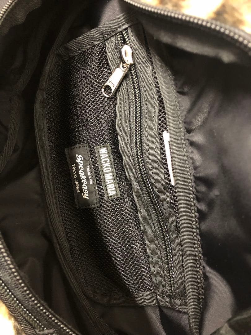 バッグ WACKO MARIA LEOPARD FAUX FUR WAIST BAG