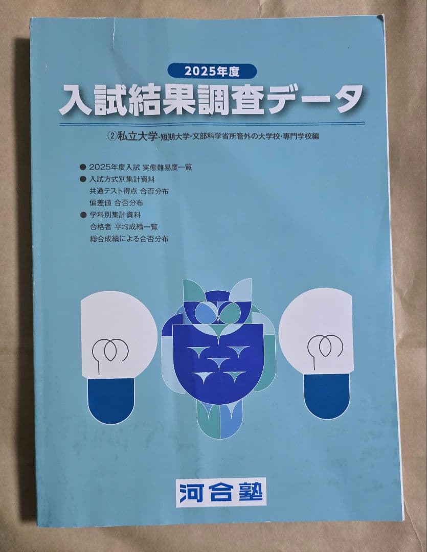 【非売品】河合塾 入試結果調査 2025年度 私立大学編 栄冠めざして