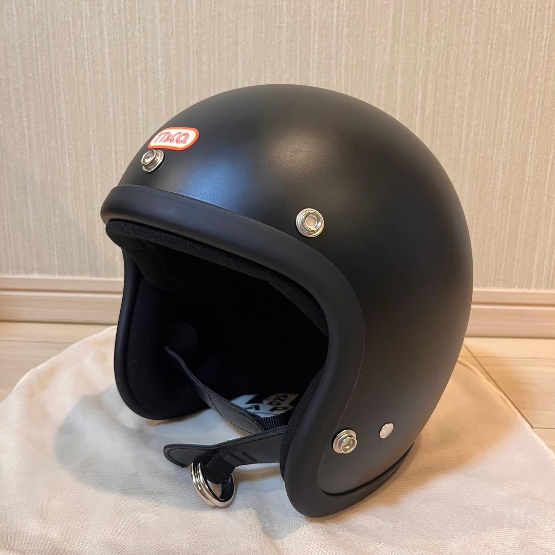 【美品】TT&CO. スーパーマグナム ジェットヘルメット 半ツヤブラック