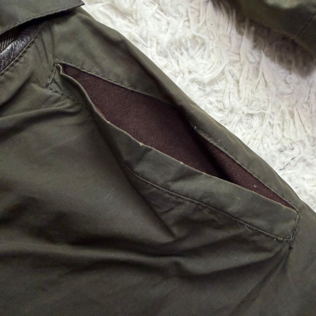 美品　バブアー　スリムバーレー　ワックスコート　ハンティングジャケット　カーキ