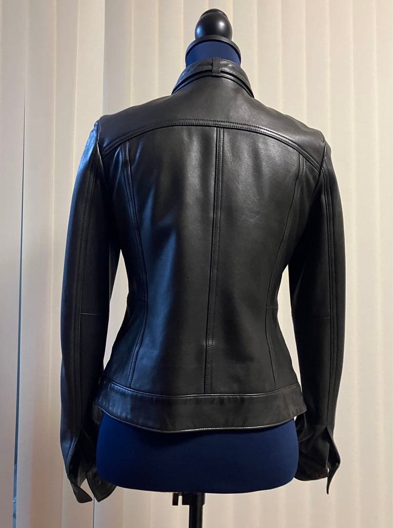 ダークブラウンレザー ライダースジャケット