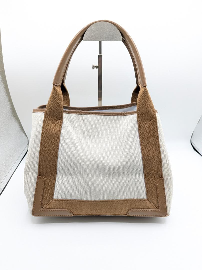 良品✨ バレンシアガ ネイビーカバス キャンバス ベージュ 0LJ