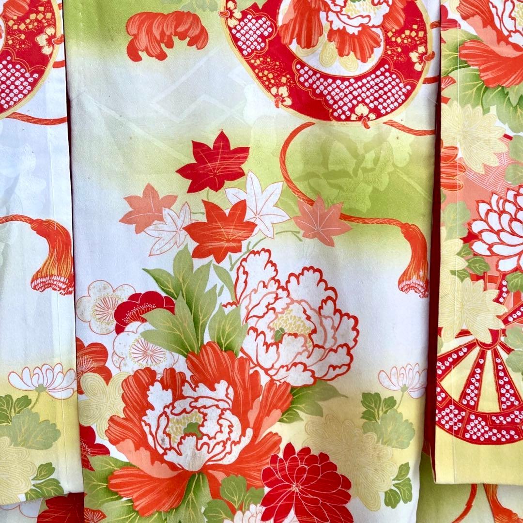 ★アンティーク　女の子　子供着物　3歳　七五三　　大正ロマン　NO48