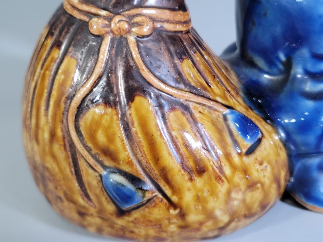 平戸焼 色絵 布袋 徳利 水注 古平戸