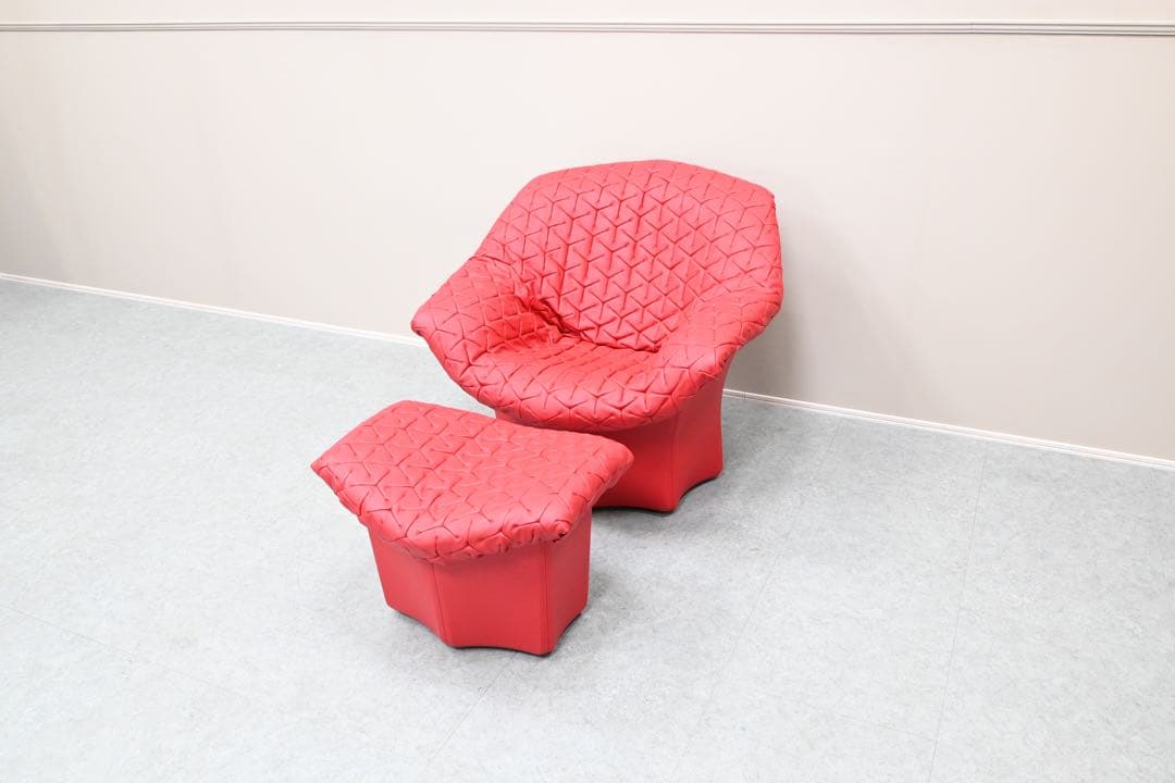 【展示極美品】Poltrona Frau 1人掛けソファ オットマン