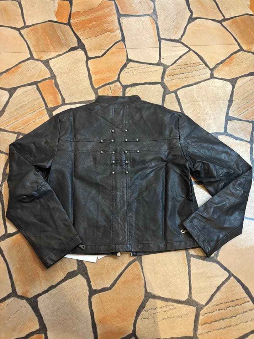 SGW 十字架 ライダースジャケット　レザー　秋　クロスモチーフ