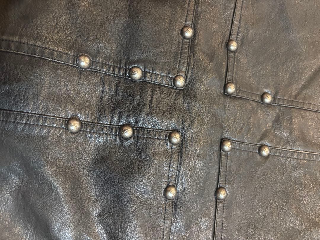 SGW 十字架 ライダースジャケット　レザー　秋　クロスモチーフ