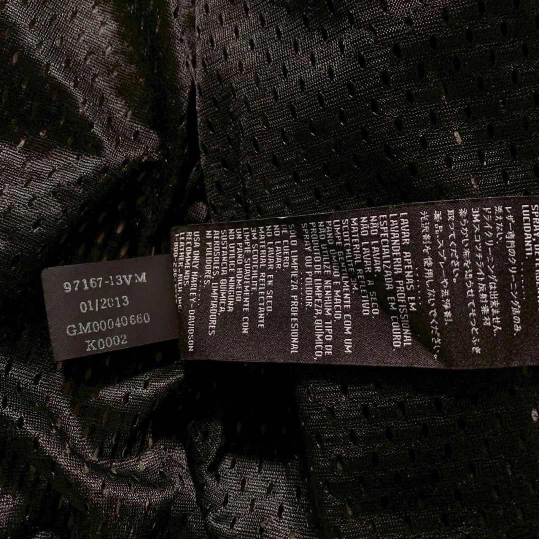 【激渋】ハーレーダビッドソン シングル ライダースジャケット 牛革 パンチング