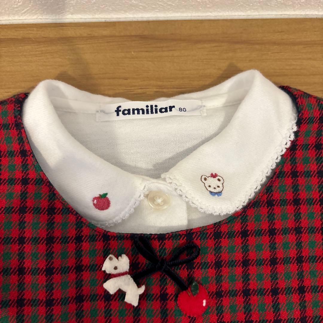 ファミリア　ジャンパースカート　ブラウス　80