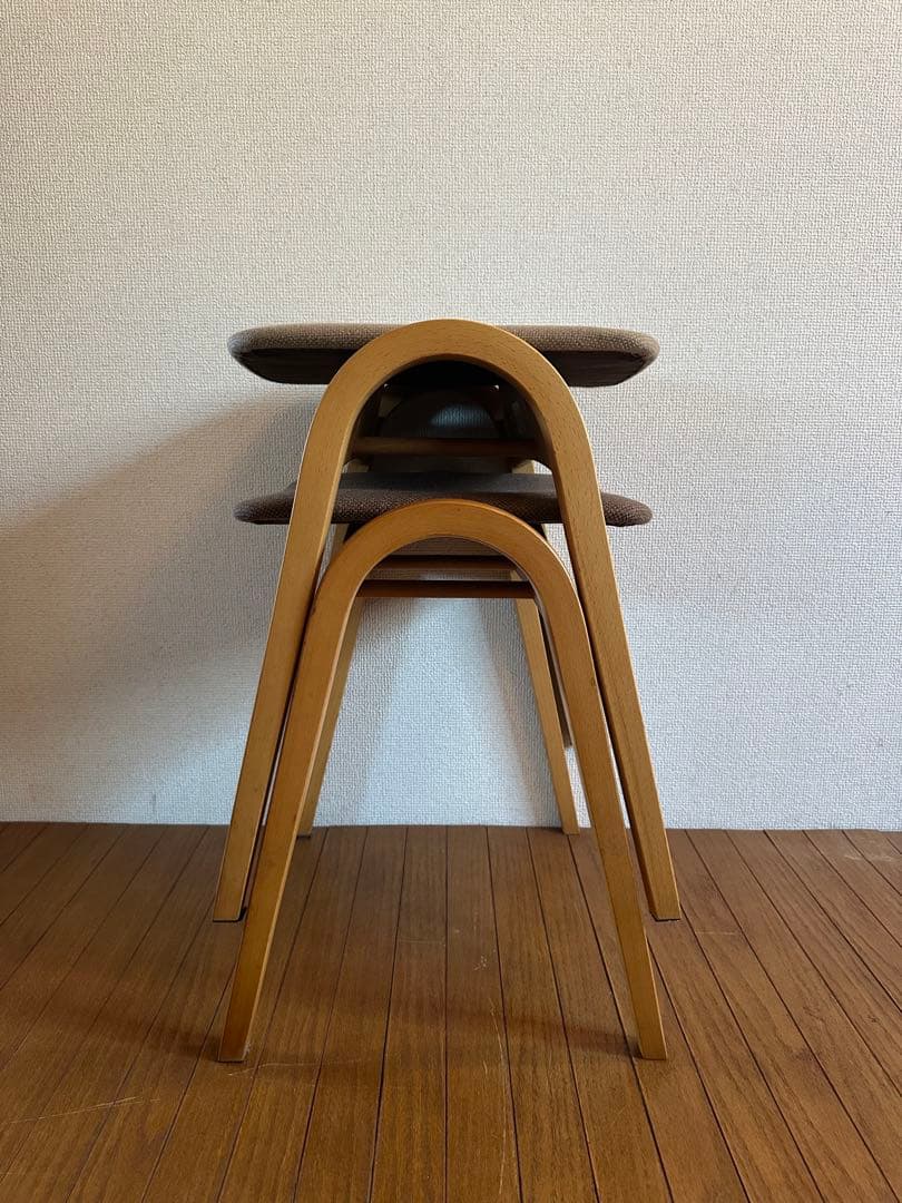 ★期間限定SALE★秋田木工No.202スツール/張地A-11/木製チェア