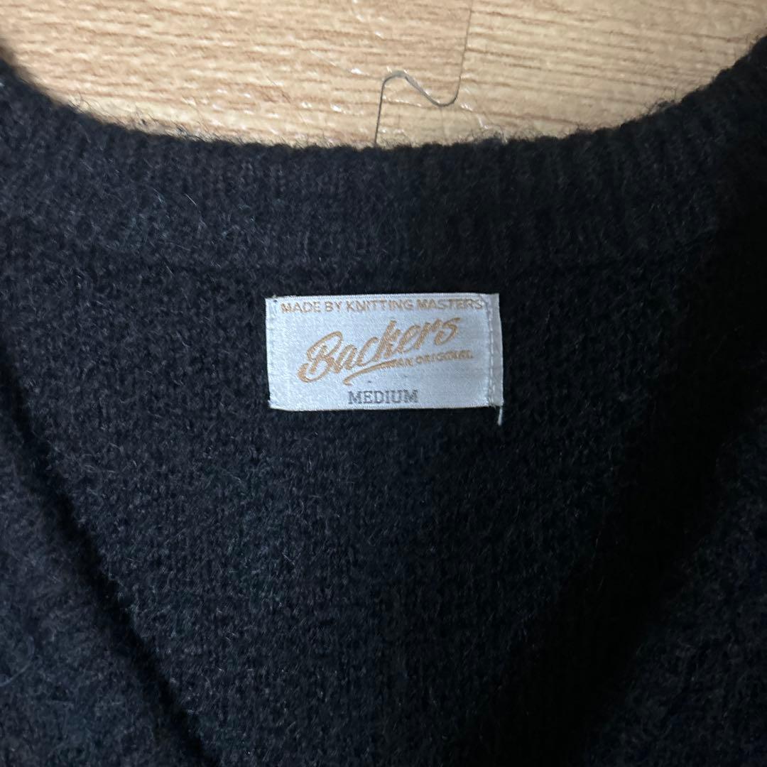 Backers モヘアカーディガン ブラック