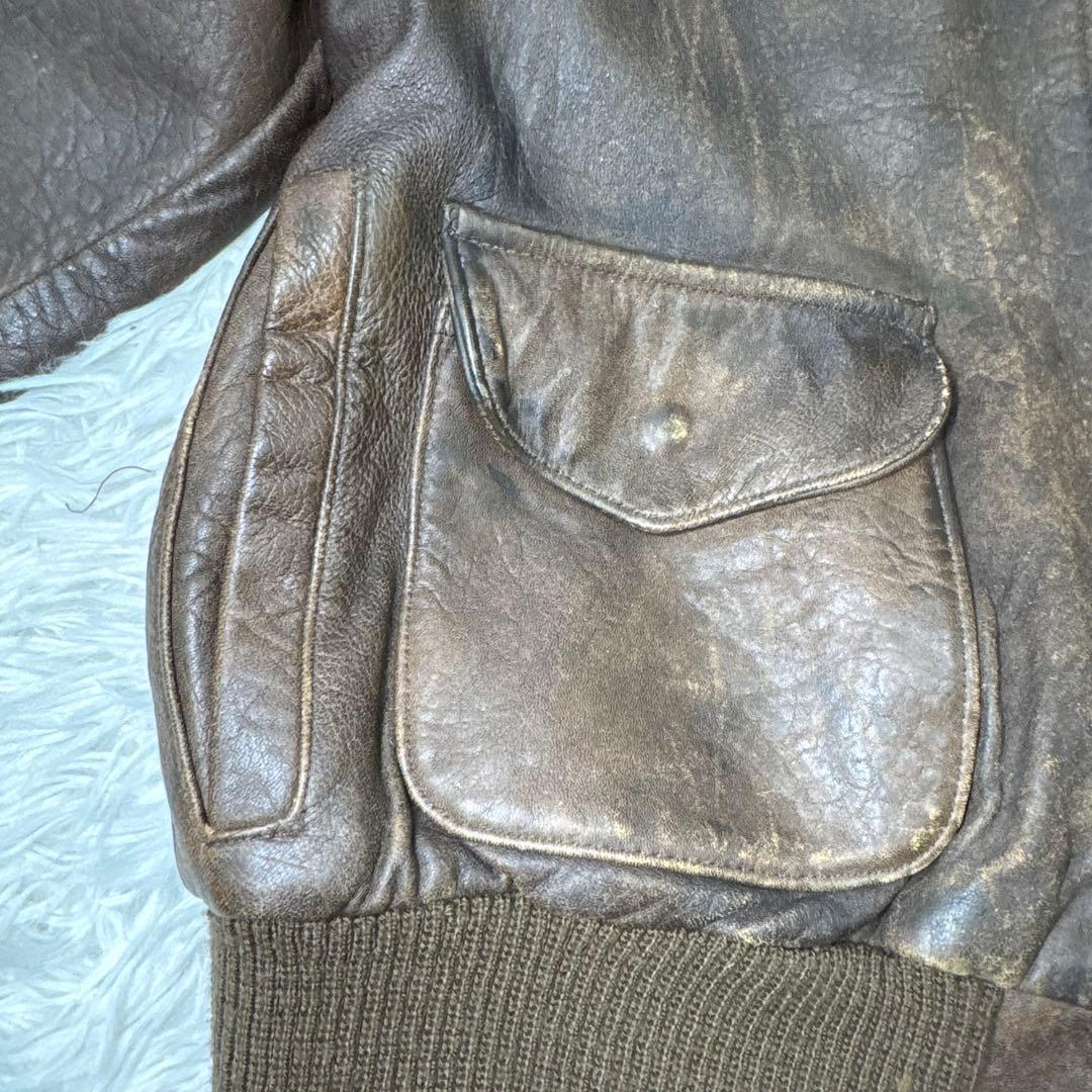 ☆【USA製】AVIREX A-2 フライトジャケット SCOVILL レザー☆