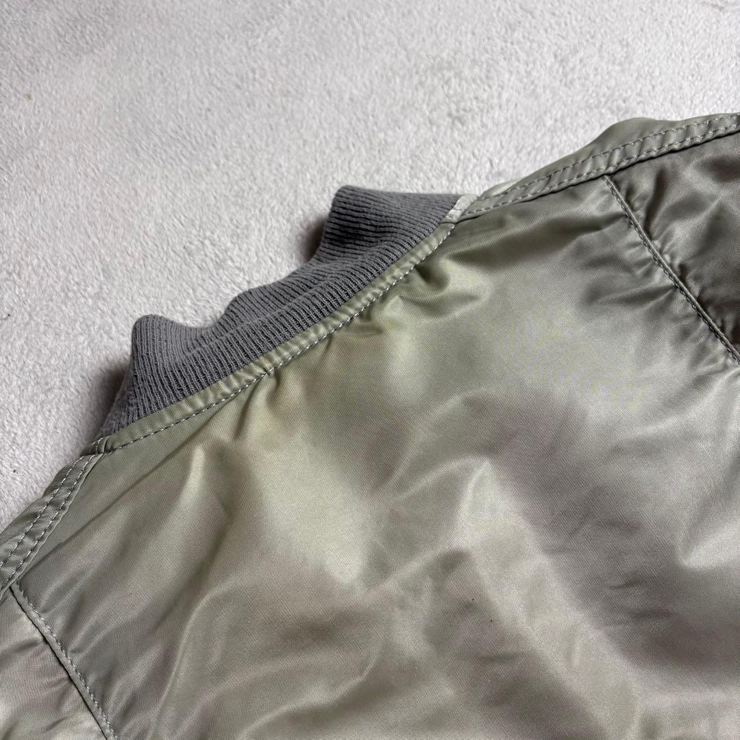 80s-90s USA製 alpha ma-1 シルバー　ボンバージャケット