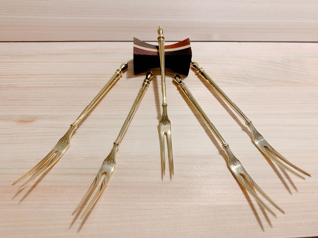 W&S Sorensen・デンマーク、純銀925Sフルーツフォーク・ヴィンテージ