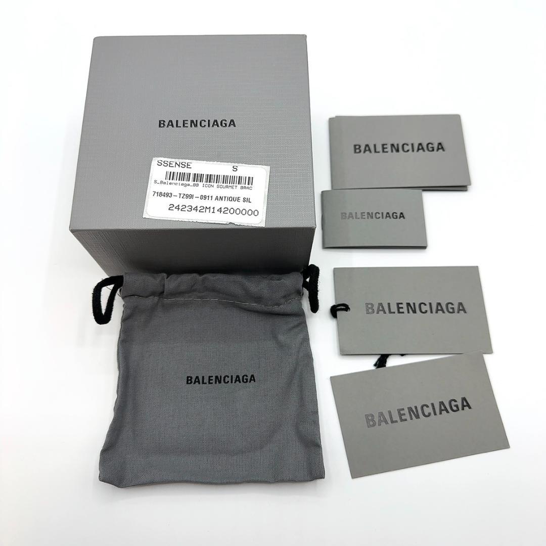 ◇バレンシアガ◇インターロックBB/ロゴ/ブレスレット/ブラスレ/シルバー