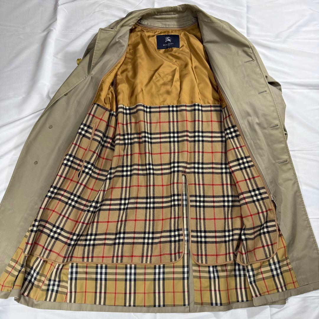 Burberry London ステンカラーコート ノバチェック柄 ライナー付