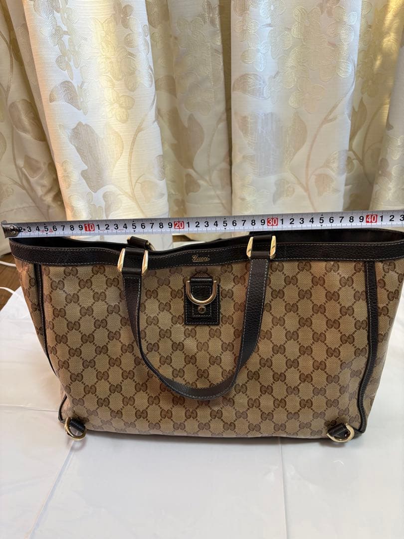 Gucci トートバッグ ベージュ/ブラウン キャンバス