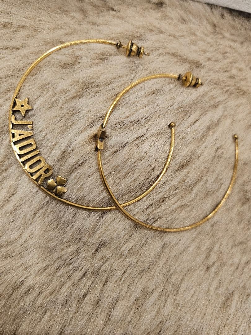 Dior J'ADIOR クリスチャンディオール ゴールド フープピアス